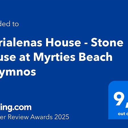 Marialenas House - Stone House At Myrties Beach Kalymnos Exterior foto